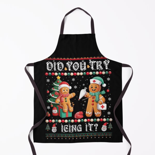 Item preview, Did You Try Icing It Funny Gingerbread Doctor Ugly Christmas Sweater designed and sold by GenioFin.