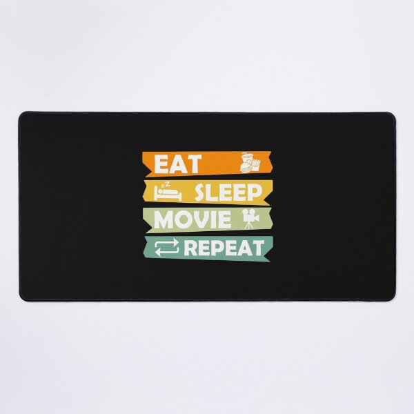 Item preview, Eat Sleep Movie Repeat, Funny Movie Quote, Movie Lover designed and sold by DesignHouse07.