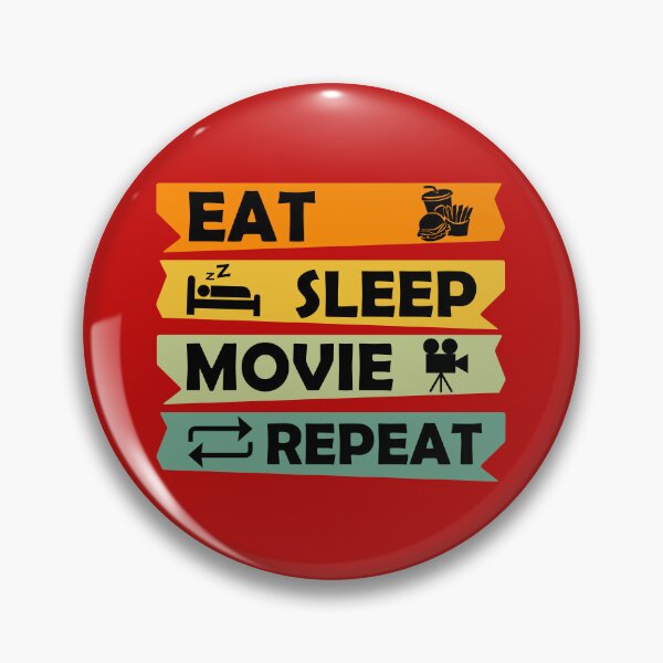 Item preview, Eat Sleep Movie Repeat, Funny Movie Quote, Movie Lover designed and sold by DesignHouse07.