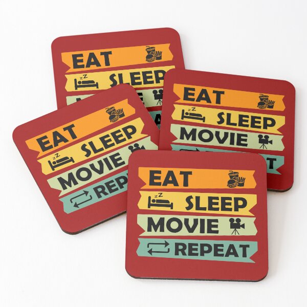 Item preview, Eat Sleep Movie Repeat, Funny Movie Quote, Movie Lover designed and sold by DesignHouse07.