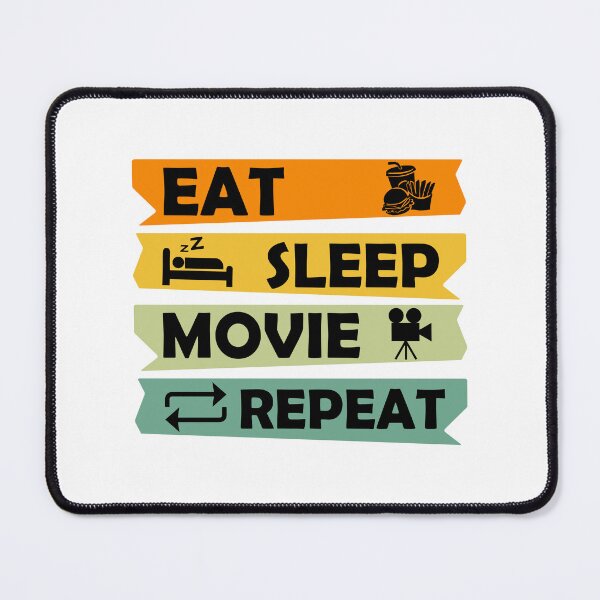 Item preview, Eat Sleep Movie Repeat, Funny Movie Quote, Movie Lover designed and sold by DesignHouse07.