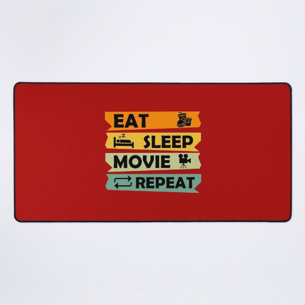 Item preview, Eat Sleep Movie Repeat, Funny Movie Quote, Movie Lover designed and sold by DesignHouse07.