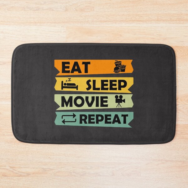 Item preview, Eat Sleep Movie Repeat, Funny Movie Quote, Movie Lover designed and sold by DesignHouse07.