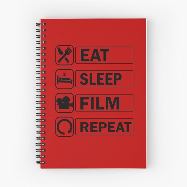 Item preview,  Eat Sleep Film Repeat, Funny Film Quote, Film Buff, Movie Buff Gift Idea designed and sold by DesignHouse07.