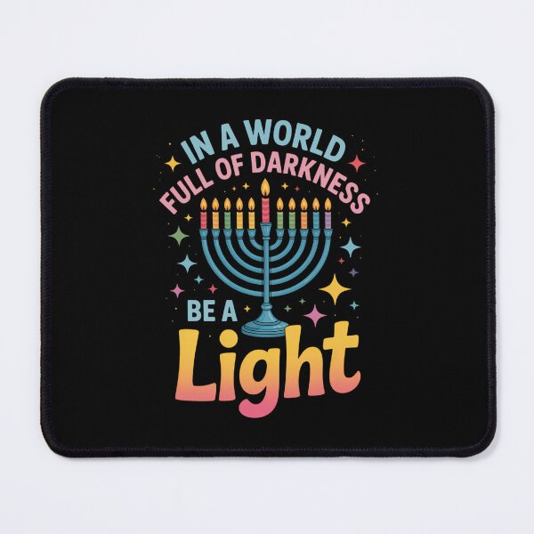 Item preview, In A World Full Of Darkness Be A Light Happy Hanukkah designed and sold by PunkNation-Arts.
