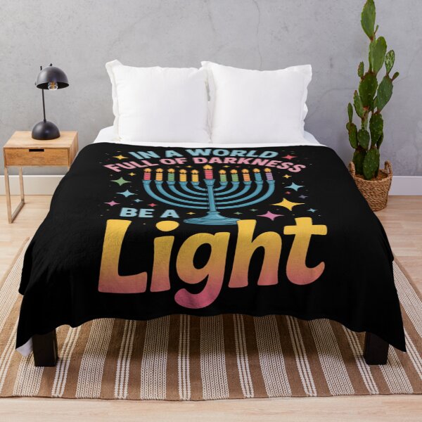 Item preview, In A World Full Of Darkness Be A Light Happy Hanukkah designed and sold by PunkNation-Arts.