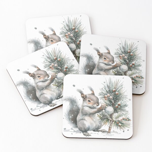 Item preview, Cozy Winter Woodland Animals • Squirrel Art designed and sold by Eagle Falls Animal Creations.