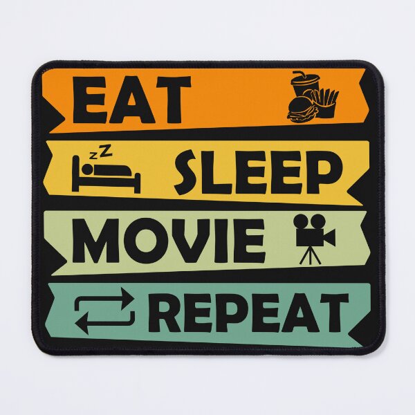 Item preview, Eat Sleep Movie Repeat, Funny Movie Quote, Film Buff, Movie Buff Gift Idea designed and sold by DesignHouse07.