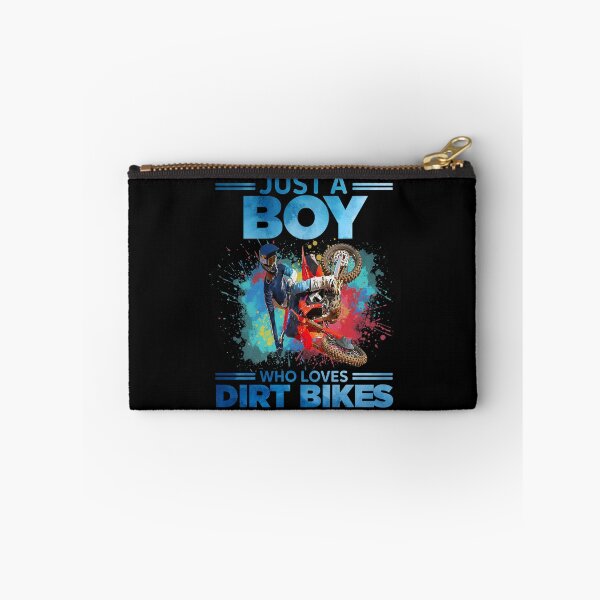Item preview, Just a Boy Who Loves Dirt Bikes - Motocross Rider with Splash of Color designed and sold by LashondaGreen89.