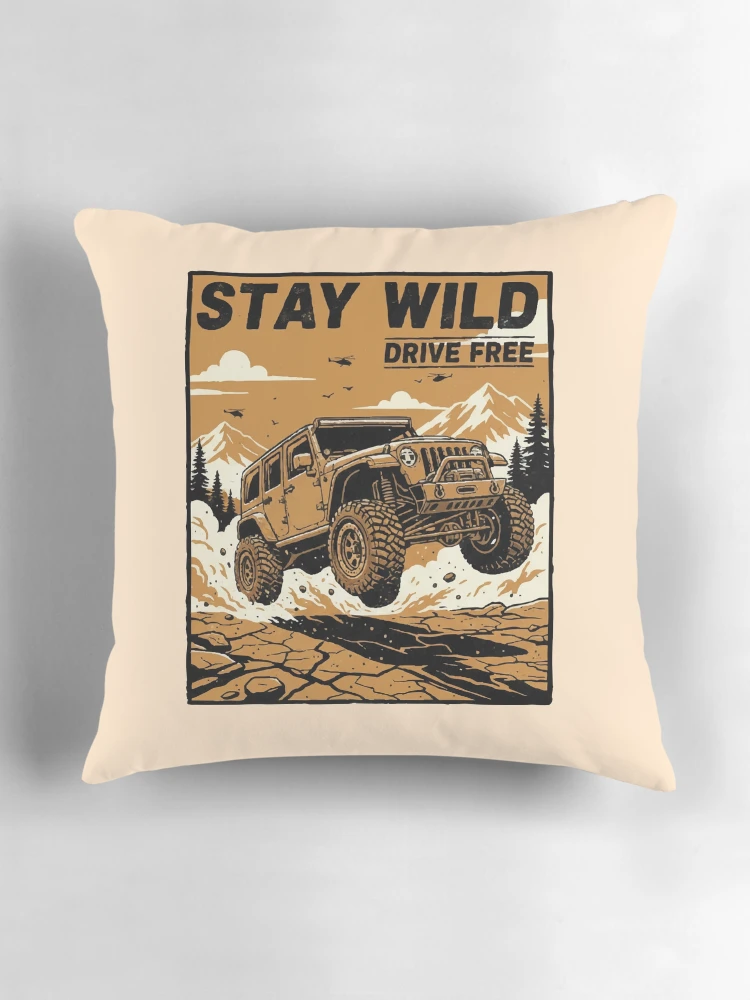 Thumbnail 3 of 4, Pillow, Into the Wild Ride designed and sold by Ravian Reva.