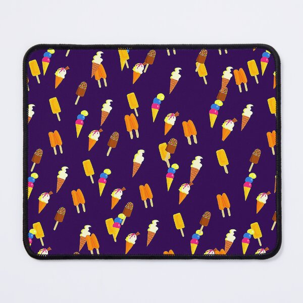 Item preview, Ice cream cornets and ice lollies on a dark purple background. designed and sold by claireseyeview.
