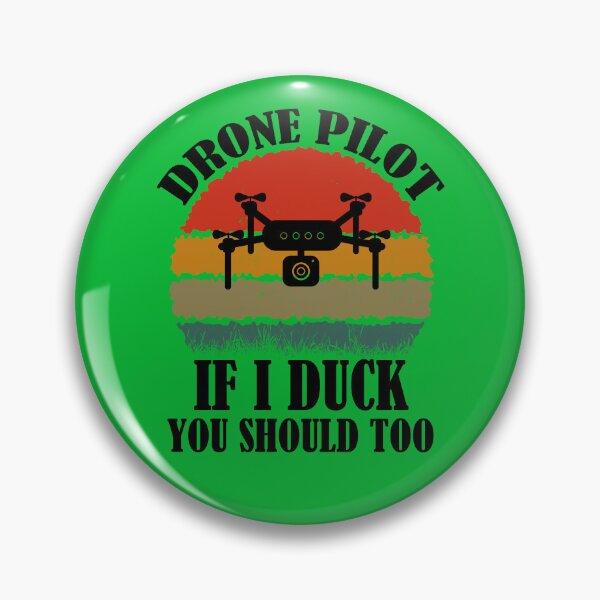 Item preview, Drone Pilot If I Duck You Should Too. Funny Drone Quote With Retro Sunset designed and sold by DesignHouse07.