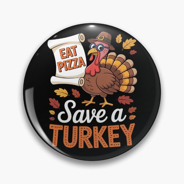 Item preview, Thanksgiving Save Turkey Eat Pizza Funny Fall Men Kids Women designed and sold by VladoZork.