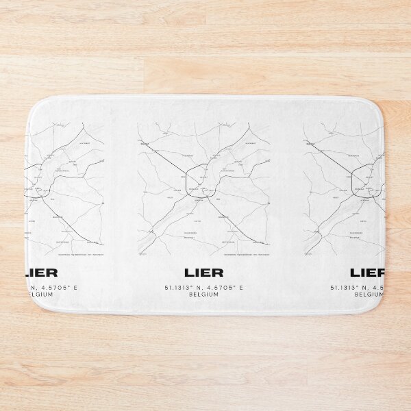 Item preview, Lier Belgium Map | Minimalist Black and White City Map Print designed and sold by RM-Journey.