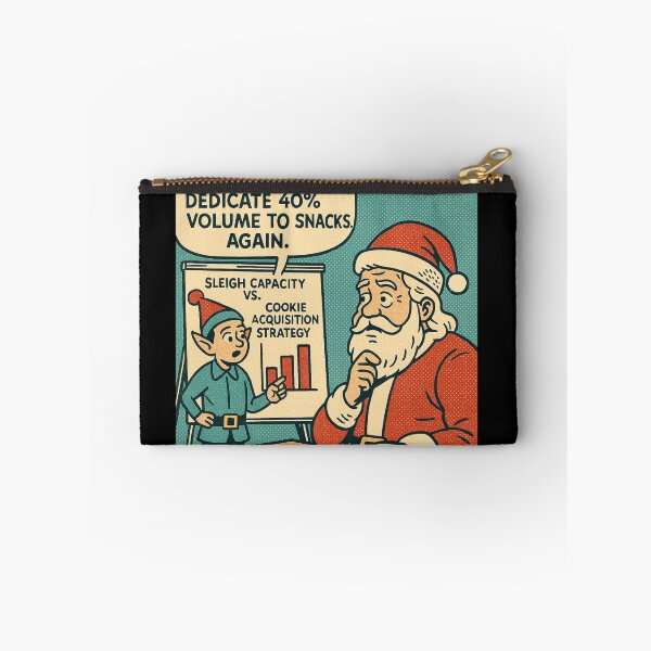 Item preview, Cozy Christmas Humor – Sleigh Snack Capacity Meeting – Gift for Office Friend – Retro Comics • Vintage Halftone designed and sold by JacobKAurumhead.