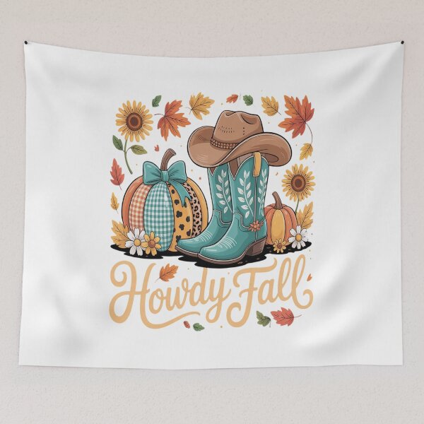 Item preview, Western Pumpkin Fall ThankGiving Howdy Fall designed and sold by VladoZork.