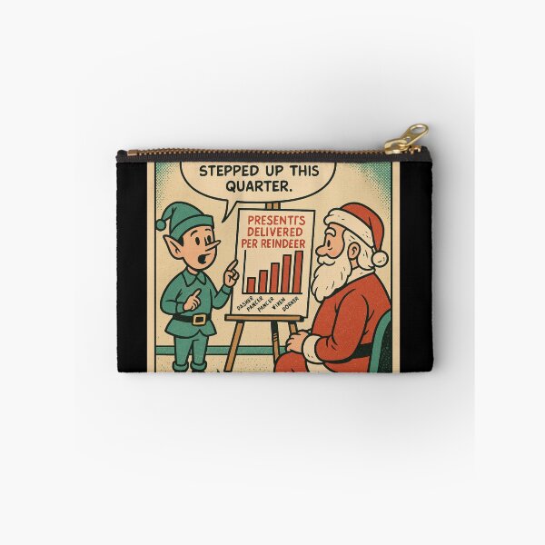 Item preview, Cozy Christmas Humor – Reindeer Performance Review – Gift for Manager – Retro Comics • Vintage Halftone designed and sold by JacobKAurumhead.