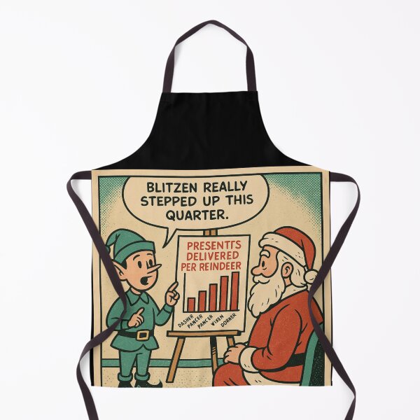 Item preview, Cozy Christmas Humor – Reindeer Performance Review – Gift for Manager – Retro Comics • Vintage Halftone designed and sold by JacobKAurumhead.