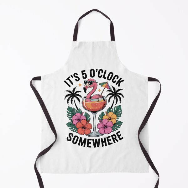 Item preview, It's 5 O'Clock Somewhere Flamingo Beach Vacation Drinking designed and sold by PunkNation-Arts.
