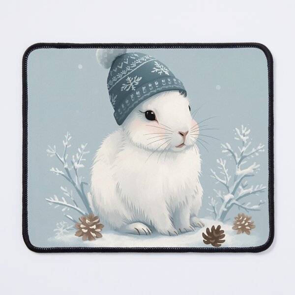Item preview, Arctic Bunny with Snowflake Hat designed and sold by PetJoyPrintsCO.