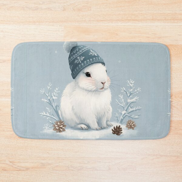 Item preview, Arctic Bunny with Snowflake Hat designed and sold by PetJoyPrintsCO.