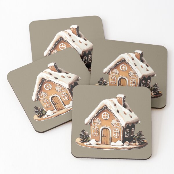 Item preview, Gingerbread House Rustic Christmas Holiday Art by Anne Brooke Art designed and sold by Anne Brooke Art.