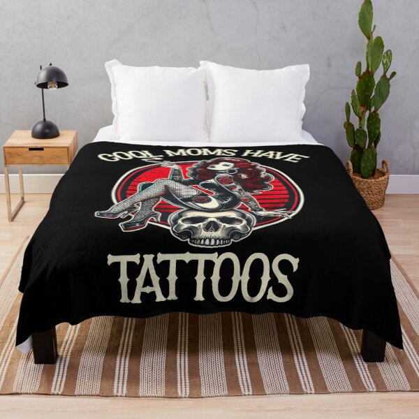 Item preview, Cool Moms Have Tattoos | Rockabilly Tattooed Mom with Skull & Roses designed and sold by LarryMBrown.
