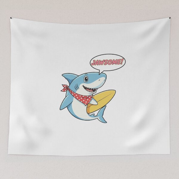 Item preview, "Jawsome" Cute Shark Funny Design designed and sold by DIGITAL-RETRO.