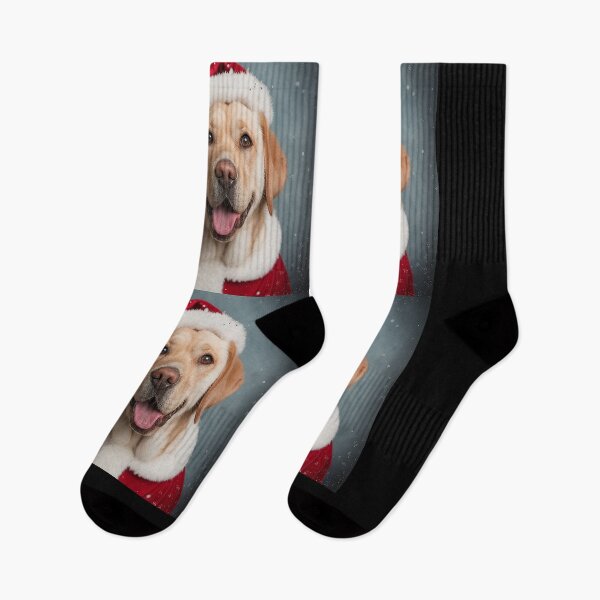 Artikelvorschau, Gelber Labrador mit Weihnachtsmütze, gelber Labradorwelpe, Weihnachten entworfen und verkauft von VladoZork.