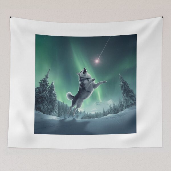 Item preview, Perro Husky con Estrella Fugaz designed and sold by PetJoyPrintsCO.