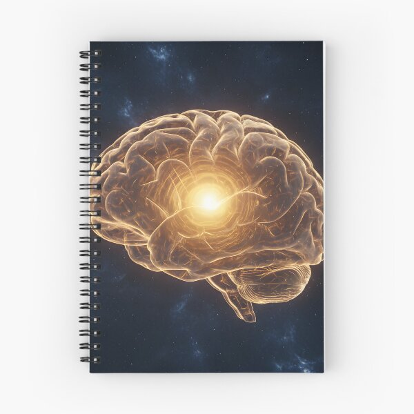 Item preview, Human Brain with a Bright Glowing Core in Space designed and sold by homydesign.