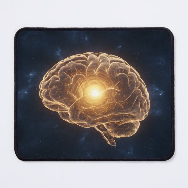 Item preview, Human Brain with a Bright Glowing Core in Space designed and sold by homydesign.