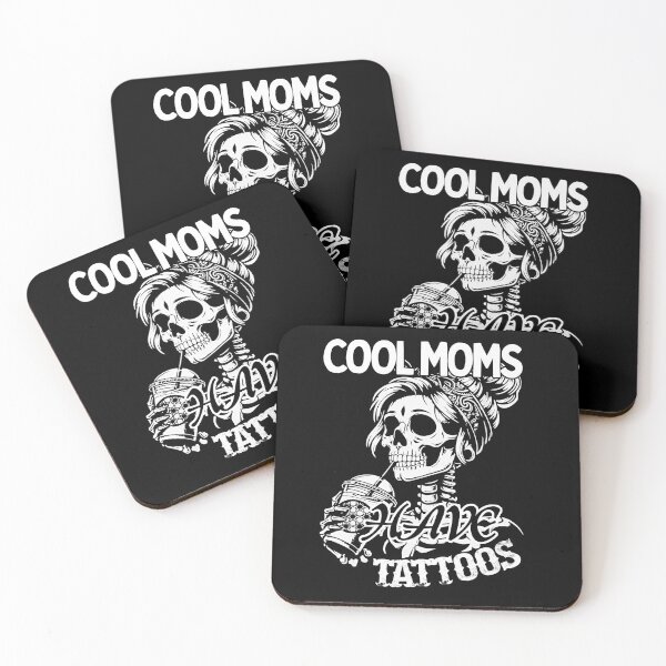 Item preview, Cool Moms Have Tattoos | Skull Mom with Coffee & Tattoos designed and sold by LarryMBrown.