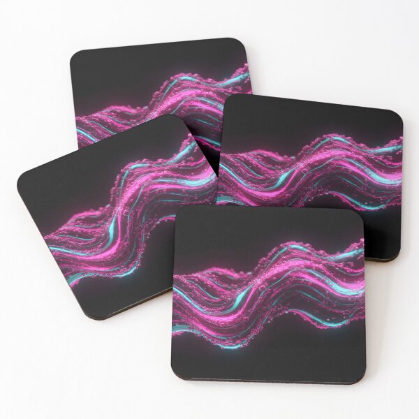 Item preview, Neon magenta and cyan flowing cosmic energy stream designed and sold by homydesign.