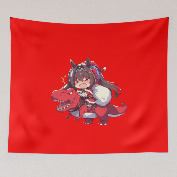 Item preview, Daiwa Scarlet Uma Musume Pretty Derby Anime Girl Christmas Dinosaur Ride designed and sold by CarlosBender.