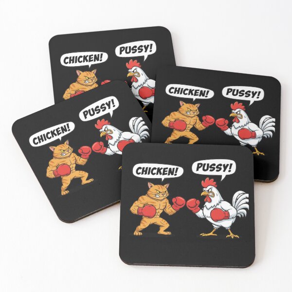 Item preview, Chicken vs Pussy Farm Yard Fighters designed and sold by PunStitch.