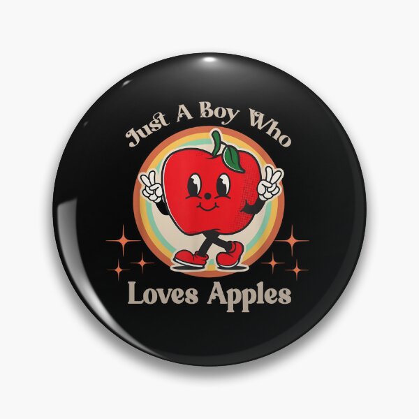 Item preview, Just A Boy Who Loves Apples - Retro Cute Apple Character T-Shirt, Stickers & More!  designed and sold by LarryMBrown.