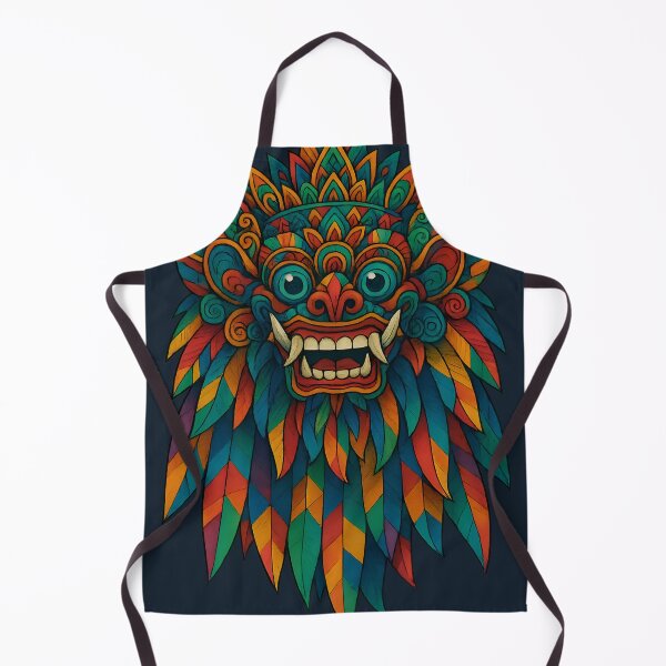 Item preview, Balinese Mythical Guardian Mask – Rainbow Spirit of Protection designed and sold by Aumho13.