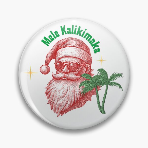 Item preview, Mele Kalikimaka Santa with sunglasses designed and sold by Midcentury1950s.