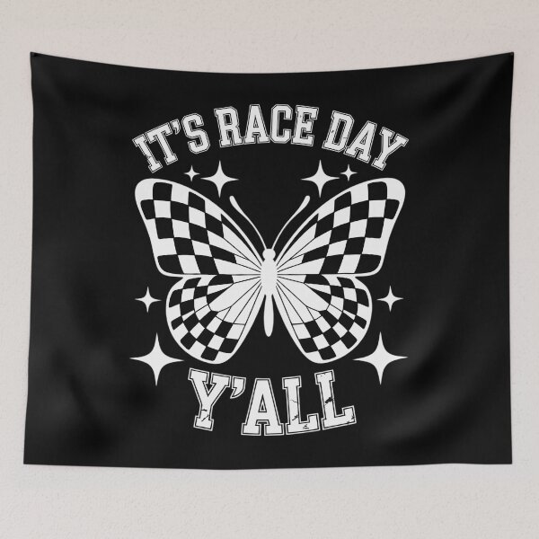 Item preview, It's Race Day Y'all Checkered Flag Bow Car Racing Race Car designed and sold by PunkNation-Arts.
