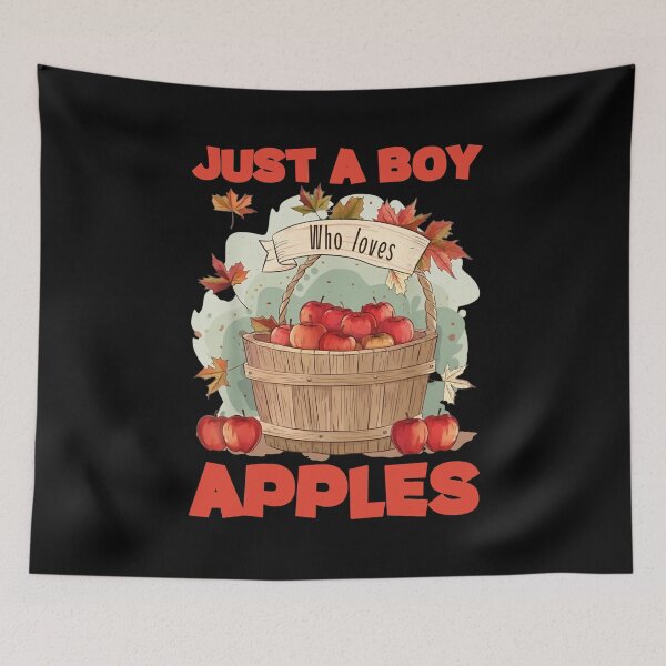 Item preview, Just A Boy Who Loves Apples - Autumn Apple Basket Design T-Shirt designed and sold by LarryMBrown.