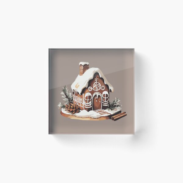 Item preview, Gingerbread Cottage Rustic Christmas Holiday Art by Anne Brooke Art designed and sold by Anne Brooke Art.