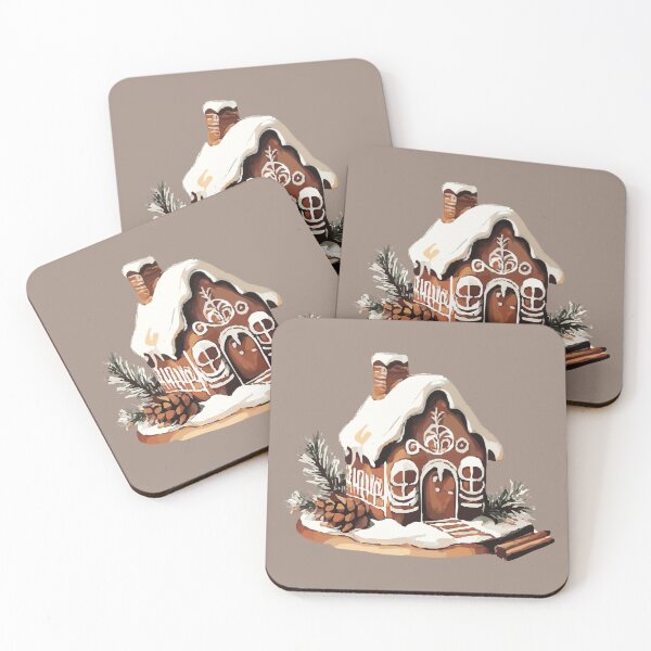 Item preview, Gingerbread Cottage Rustic Christmas Holiday Art by Anne Brooke Art designed and sold by Anne Brooke Art.