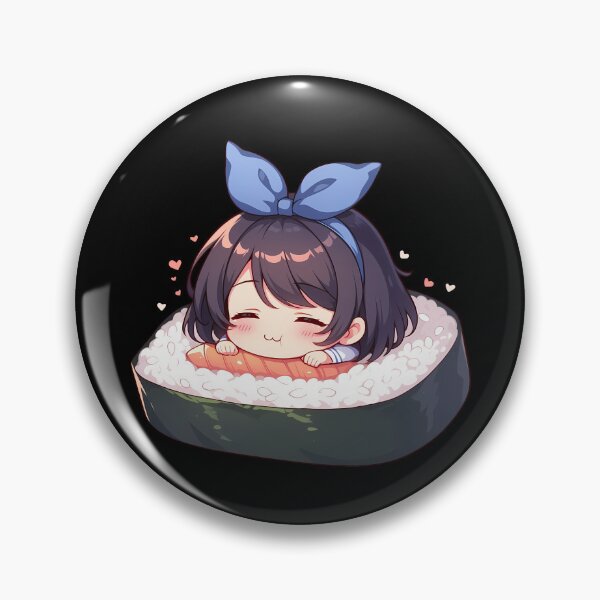 Item preview, Chibi Sushi Gunkan Ruka Sarashina Rent A Girlfriend Kawaii designed and sold by CarlosBender.