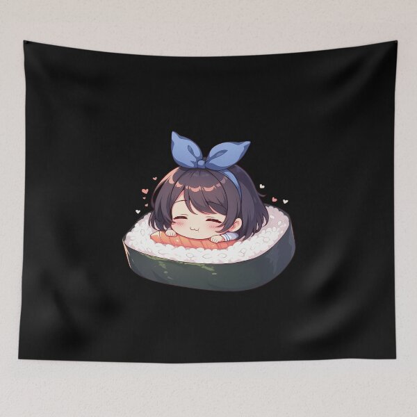 Item preview, Chibi Sushi Gunkan Ruka Sarashina Rent A Girlfriend Kawaii designed and sold by CarlosBender.