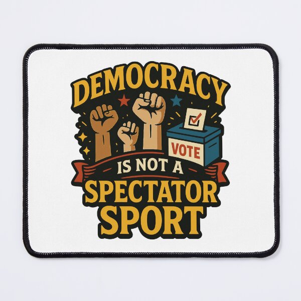 Item preview, Democracy Is Not a Spectator Sport – Bold Activist Quote Design designed and sold by ModdiesColors.