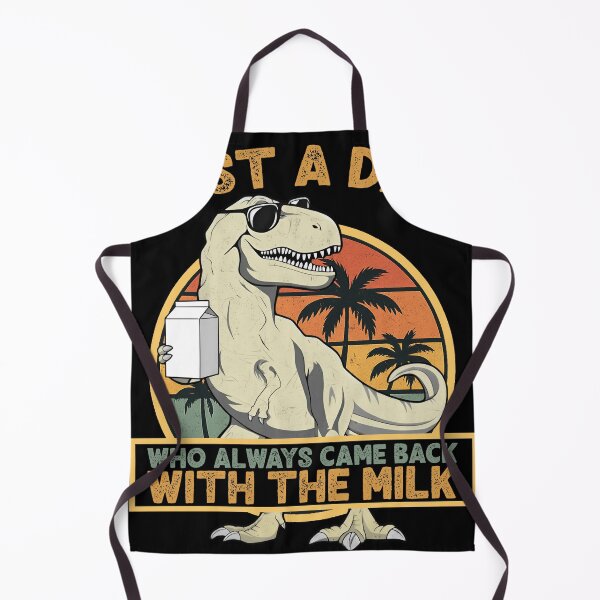 Item preview, Just a Dad Who Always Came Back with the Milk - T-Rex Dino Retro Shirt designed and sold by LarryMBrown.