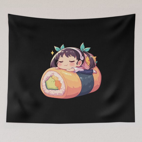 Item preview, Anime Chibi Sushi Nigiri Mayoi Hachikuji Bakemonogatari Kawaii designed and sold by CarlosBender.