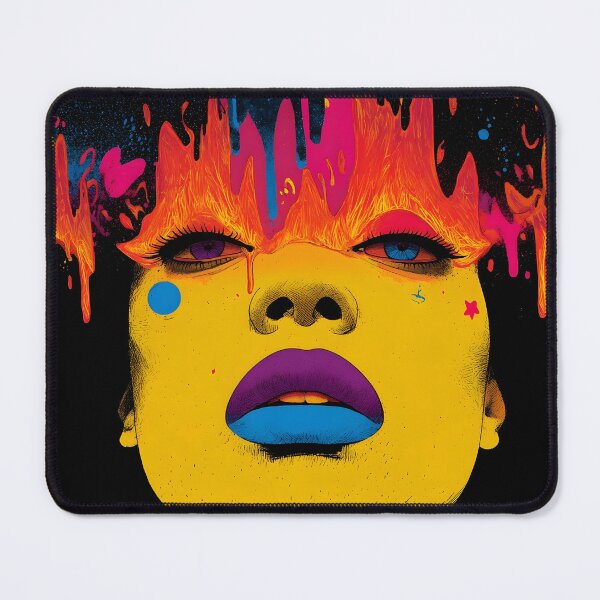 Artikelvorschau, Melting Neon Muse – Psychedelisches Pop-Art-Porträt entworfen und verkauft von Mousetopia.