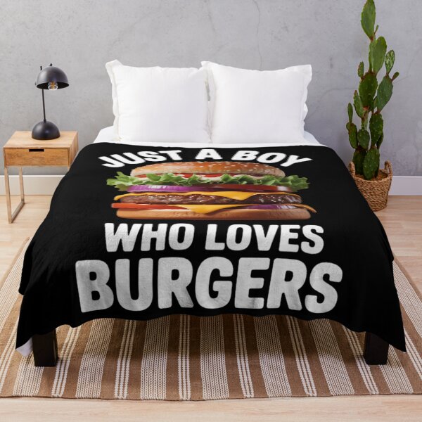 Item preview, Just A Boy Who Loves Burgers Cheese Burger Cheeseburger designed and sold by HellD3vil-Art.